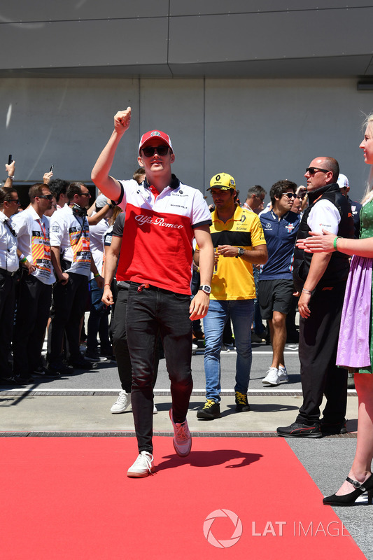 Charles Leclerc, Sauber lors de la parade des pilotes