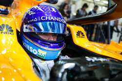 Fernando Alonso, McLaren, in his cockpit