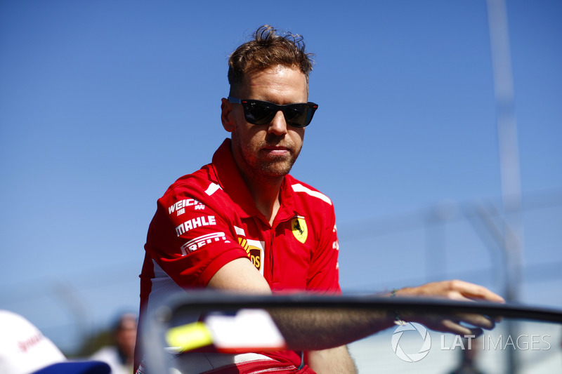 Sebastian Vettel, Ferrari, pilotlar geçit töreninde