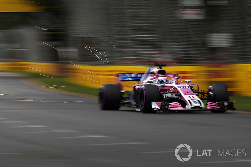 Sergio Perez, Force India VJM11 fait des étincelles