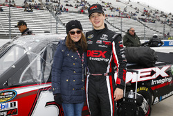 Harrison Burton, Kyle Busch Motorsports, Toyota Tundra DEX Imaging with mom Kim