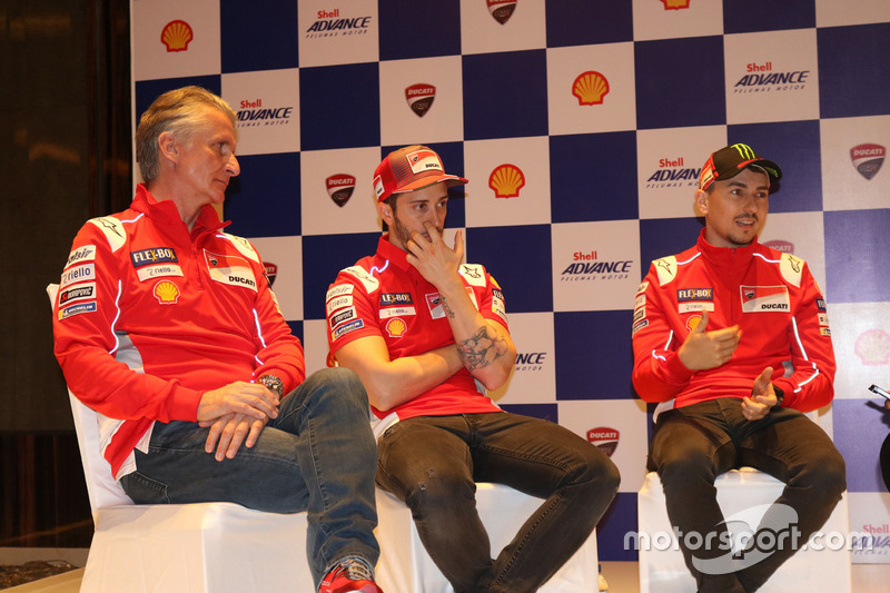 Paolo Ciabatti, Andrea Dovizioso dan Jorge Lorenzo, Ducati Team
