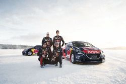 Kevin Hansen, Sebastien Loeb, Timmy Hansen y Davy Jeanney