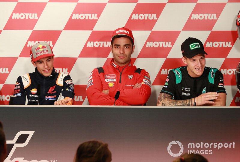 Marc Marquez, Repsol Honda Team, Danilo Petrucci, Ducati Team, Fabio Quartararo, Petronas Yamaha SRT