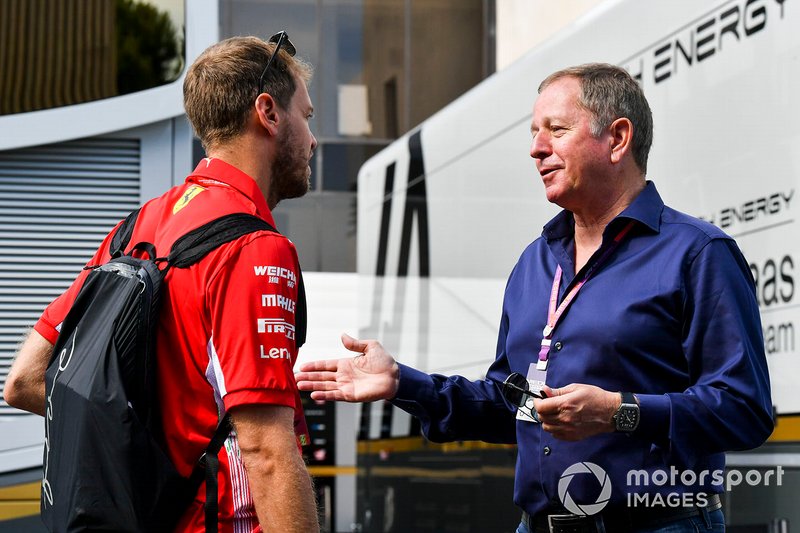 Sebastian Vettel, Ferrari, Martin Brundle, Sky TV