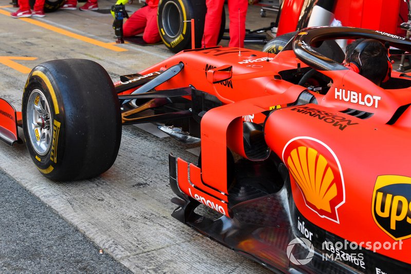 Technical detail of a Ferrari SF90