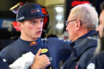 Max Verstappen, Red Bull Racing e il Dr Helmut Marko, Consulente Red Bull Motorsport