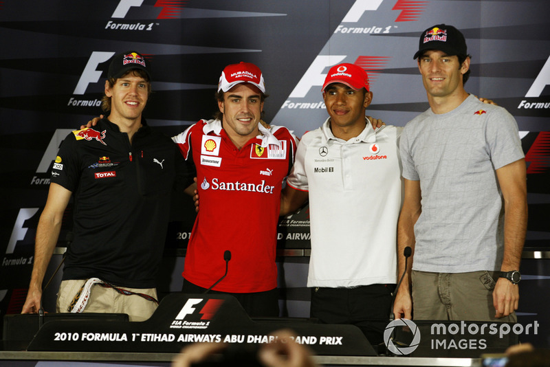Sebastian Vettel, Red Bull Racing, Fernando Alonso, Ferrari, Lewis Hamilton, McLaren, Mark Webber, Red Bull Racing