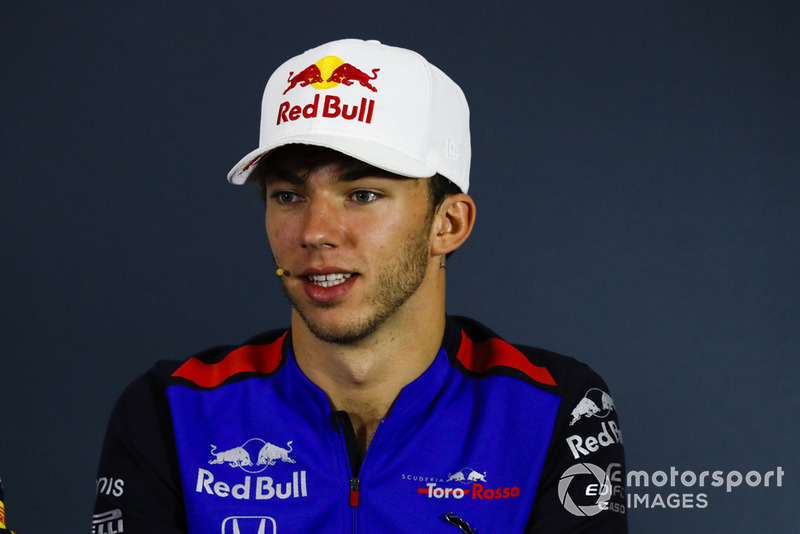 Pierre Gasly, Toro Rosso, lors de la conférence de presse