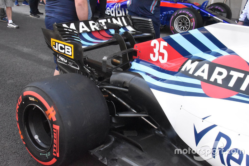 Williams FW41 rear wing detail