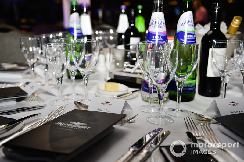 Table setting for Oliver Turvey