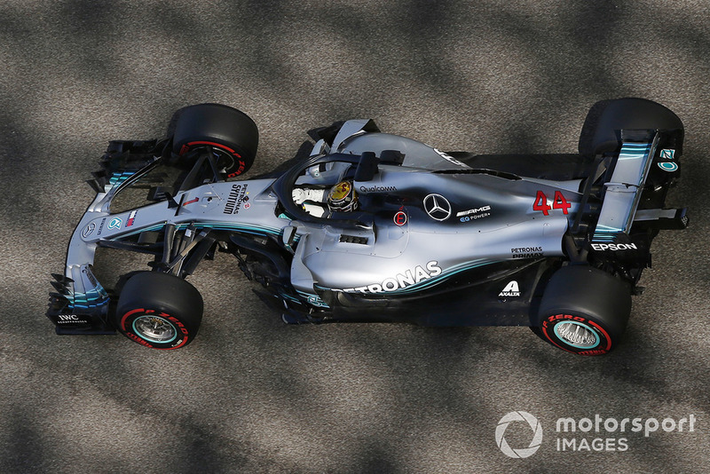 Lewis Hamilton, Mercedes AMG F1 W09 EQ Power+  with the #1 on nose cone