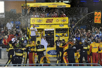 Joey Logano, Team Penske, Ford Fusion Shell Pennzoil celebrates his Championship
