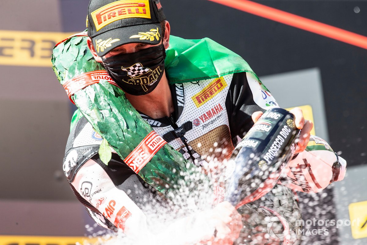Andrea Locatelli, BARDAHL Evan Bros. WorldSSP Team celebrates his World Championship
