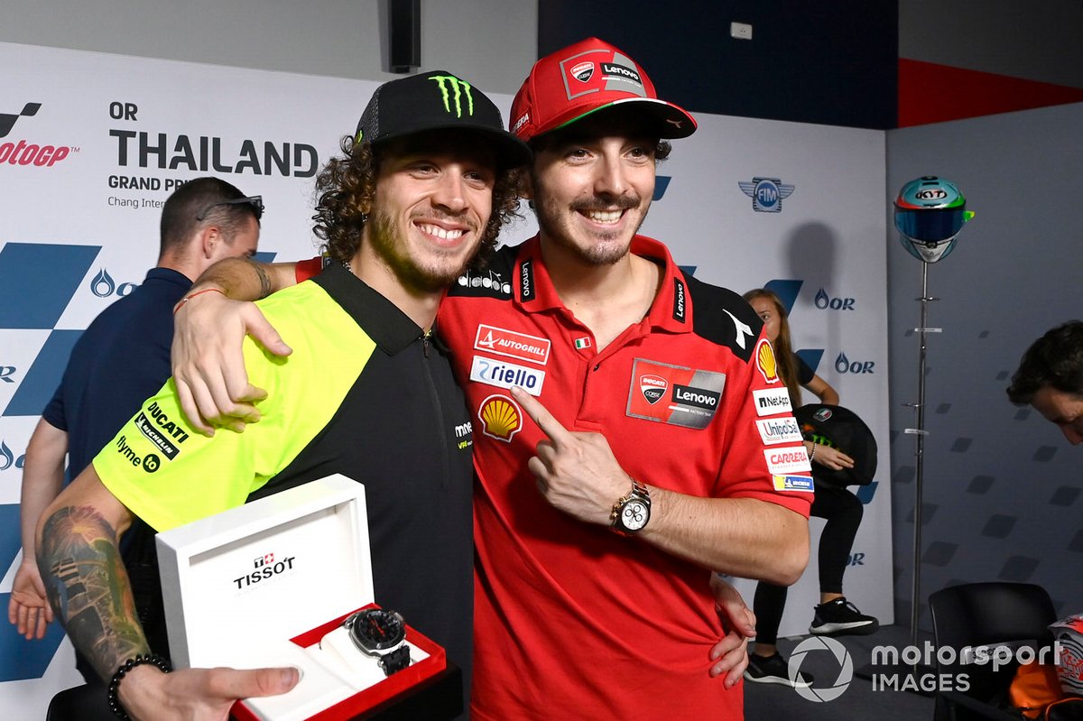 Marco Bezzecchi, VR46 Racing Team, Francesco Bagnaia, Ducati Team