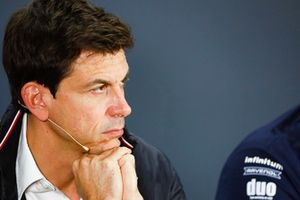 Toto Wolff, Mercedes AMG F1 Motorsport-baas, in de persconferentie