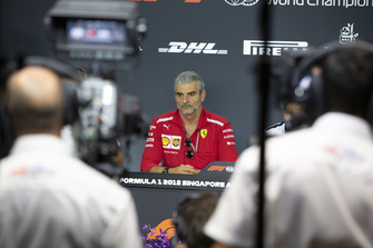 Maurizio Arrivabene, Team Principal, Ferrari in the Press Conference