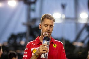 Sebastian Vettel, Ferrari on the drivers parade 