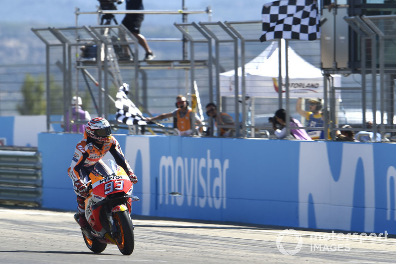 El ganador de la carrera Marc Marquez, Repsol Honda Team, gana