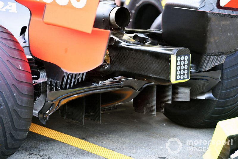 Exhaust and light details on the Red Bull Racing RB15