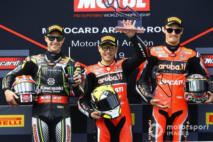 Jonathan Rea, Kawasaki Racing, Alvaro Bautista, Aruba.it Racing-Ducati Team, Chaz Davies, Aruba.it Racing-Ducati Team