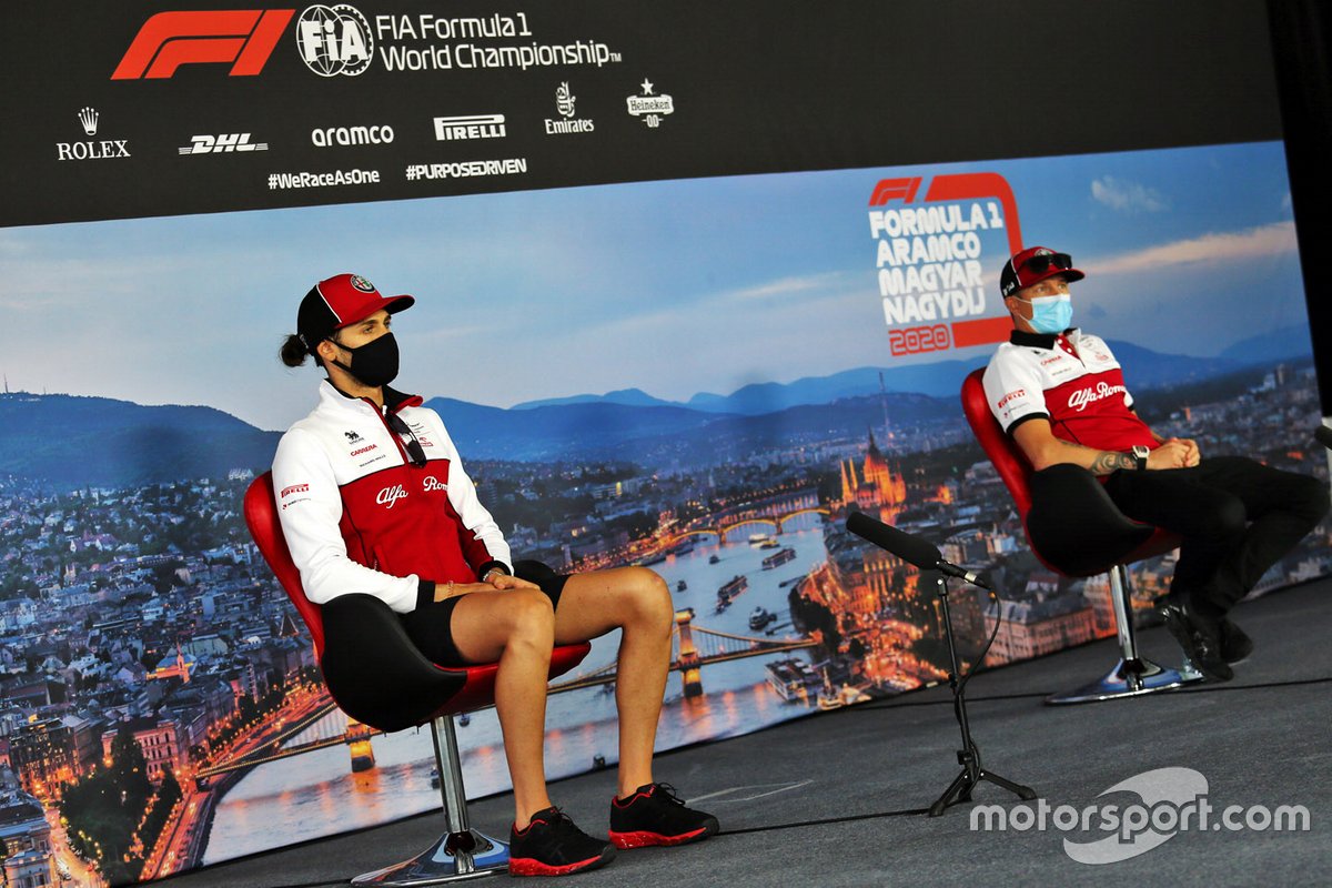 Antonio Giovinazzi, Alfa Romeo and Kimi Raikkonen, Alfa Romeo in the press conference