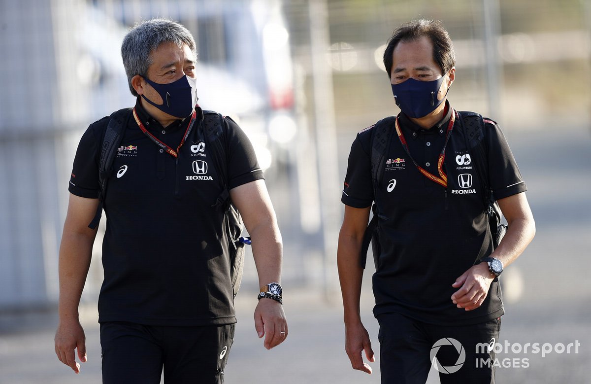 Masashi Yamamoto, General Manager, Honda Motorsport e Toyoharu Tanabe, F1 Consigliere delegato, Honda