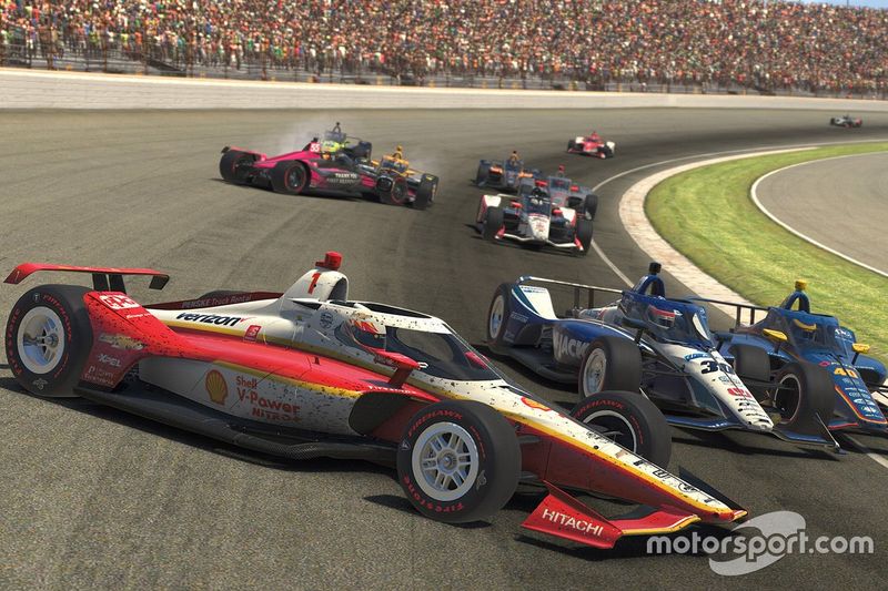 Josef Newgarden, Team Penske and Alex Palou, Dale Coyne Racing, spin in Turn 3
