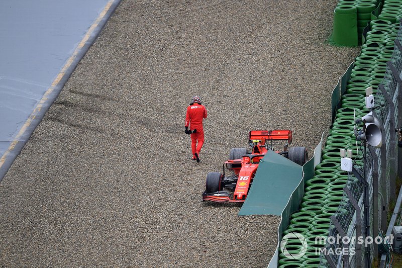 Choque de Charles Leclerc, Ferrari SF90 lo deja fuera de la carrera