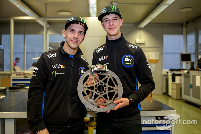 Visita di Andrea Migno e Celestino Vietti, Sky Racing Team VR46 presso la sede Brembo