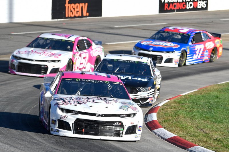 J.J. Yeley, Rick Ware Racing, Chevrolet Camaro GOTTA KILL IT TO HEAL IT, Aric Almirola, Stewart-Haas Racing, Ford Mustang Smithfield, B.J. McLeod, Petty Ware Racing, Ford Mustang JACOB COMPANIES, Chris Buescher, JTG Daugherty Racing, Chevrolet Camaro Clorox