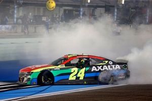 Race winner William Byron, Hendrick Motorsports, Chevrolet Camaro Axalta celebrates his win