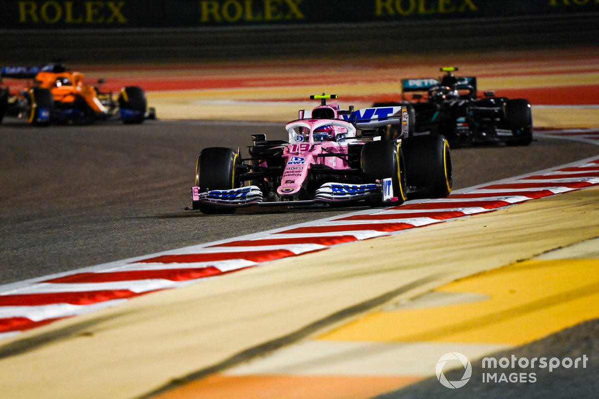 Lance Stroll, Racing Point RP20, Valtteri Bottas, Mercedes F1 W11, Carlos Sainz Jr., McLaren MCL35
