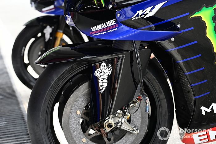 Detalle de la moto de Yamaha Factory Racing