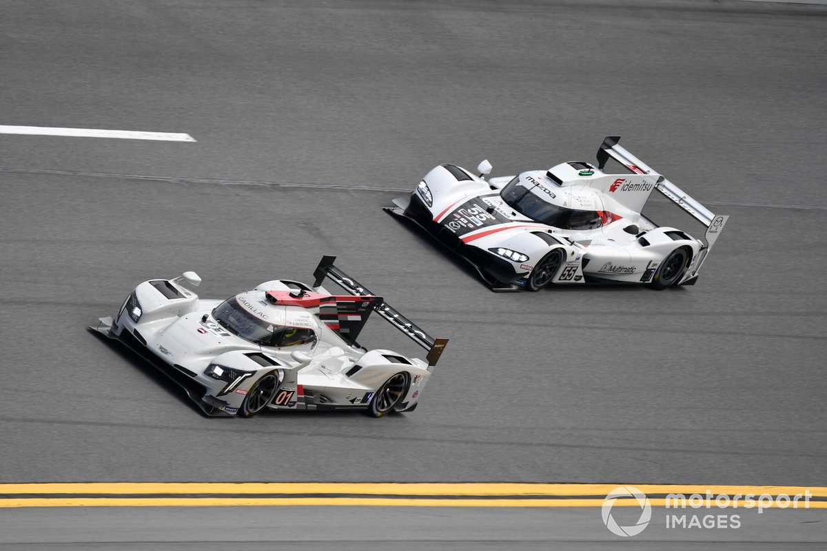 #1 Chip Ganassi Racing Cadillac DPi: Renger van der Zande, Scott Dixon, Marcus Ericsson, Kevin Magnussen, #55 Mazda Motorsports Mazda DPi: Oliver Jarvis, Jonathan Bomarito, Harry Tincknell