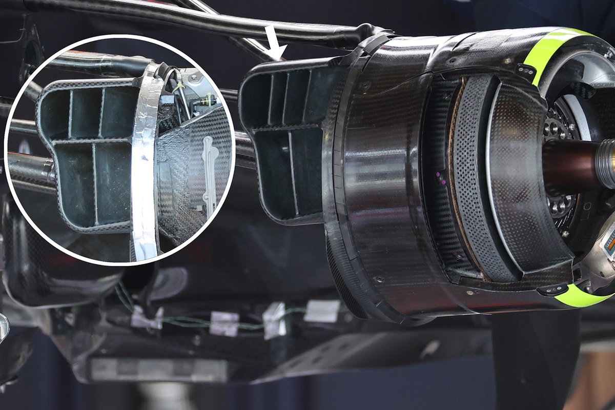 Detalles del ducto de freno del Red Bull Racing RB16B