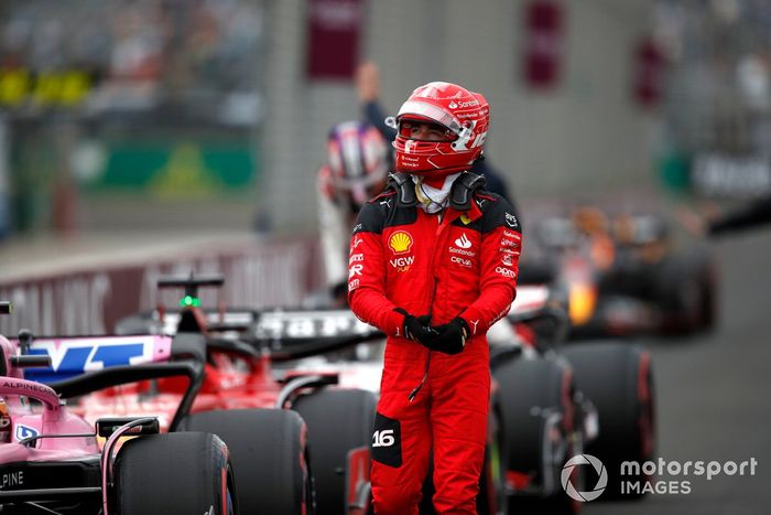 Charles Leclerc, Scuderia Ferrari, en Parc Ferme tras la clasificación