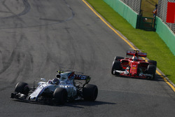 Lance Stroll, Williams FW40, leads Sebastian Vettel, Ferrari SF70H