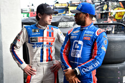 Ryan Blaney, Team Penske Ford and Darrell Wallace Jr., Roush Fenway Racing Ford