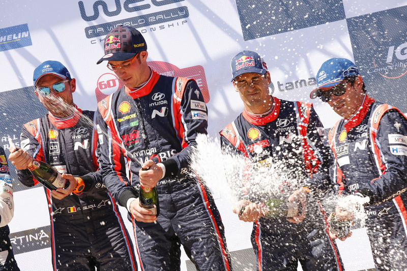 Ganadores Thierry Neuville, Nicolas Gilsoul, Hyundai i20 Coupe WRC, Hyundai Motorsport