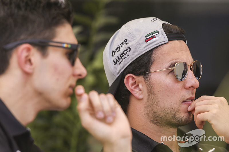 Esteban Ocon, Force India, Sergio Perez, Force India