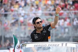 Sergio Perez, Force India, in the drivers parade