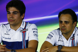 Lance Stroll, Williams, and Felipe Massa, Williams, in the Thursday press conference