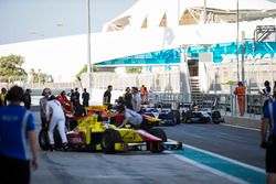 Cars of Johnny Cecotto Jr., Rapax; Oliver Rowland, DAMS and Artem Markelov, RUSSIAN TIME