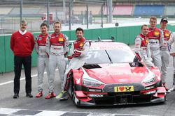 Dieter Gass, Head of DTM Audi Sport, Loic Duval, Audi Sport Team Phoenix, Audi RS 5 DTM, René Rast, Audi Sport Team Rosberg, Audi RS 5 DTM, Mike Rockenfeller, Audi Sport Team Phoenix, Audi RS 5 DTM, Jamie Green, Audi Sport Team Rosberg, Audi RS 5 DTM, Nico Müller, Audi Sport Team Abt Sportsline, Audi RS 5 DTM, Mattias Ekström, Audi Sport Team Abt Sportsline, Audi A5 DTM  