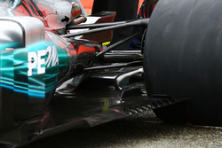Détails du diffuseur de la Mercedes AMG F1 W08