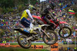 Gautier Paulin, Husqvarna; Evgeny Bobryshev, Honda HRC