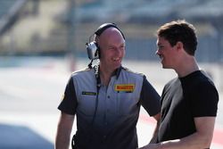 Pirelli engineer and Alan Van Der Merwe, FIA Medical Car Driver