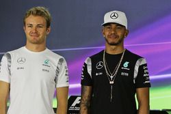 Nico Rosberg, Mercedes AMG F1, Lewis Hamilton, Mercedes AMG F1 during the press conference