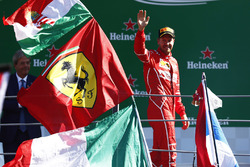 Podium: third place Sebastian Vettel, Ferrari SF70H